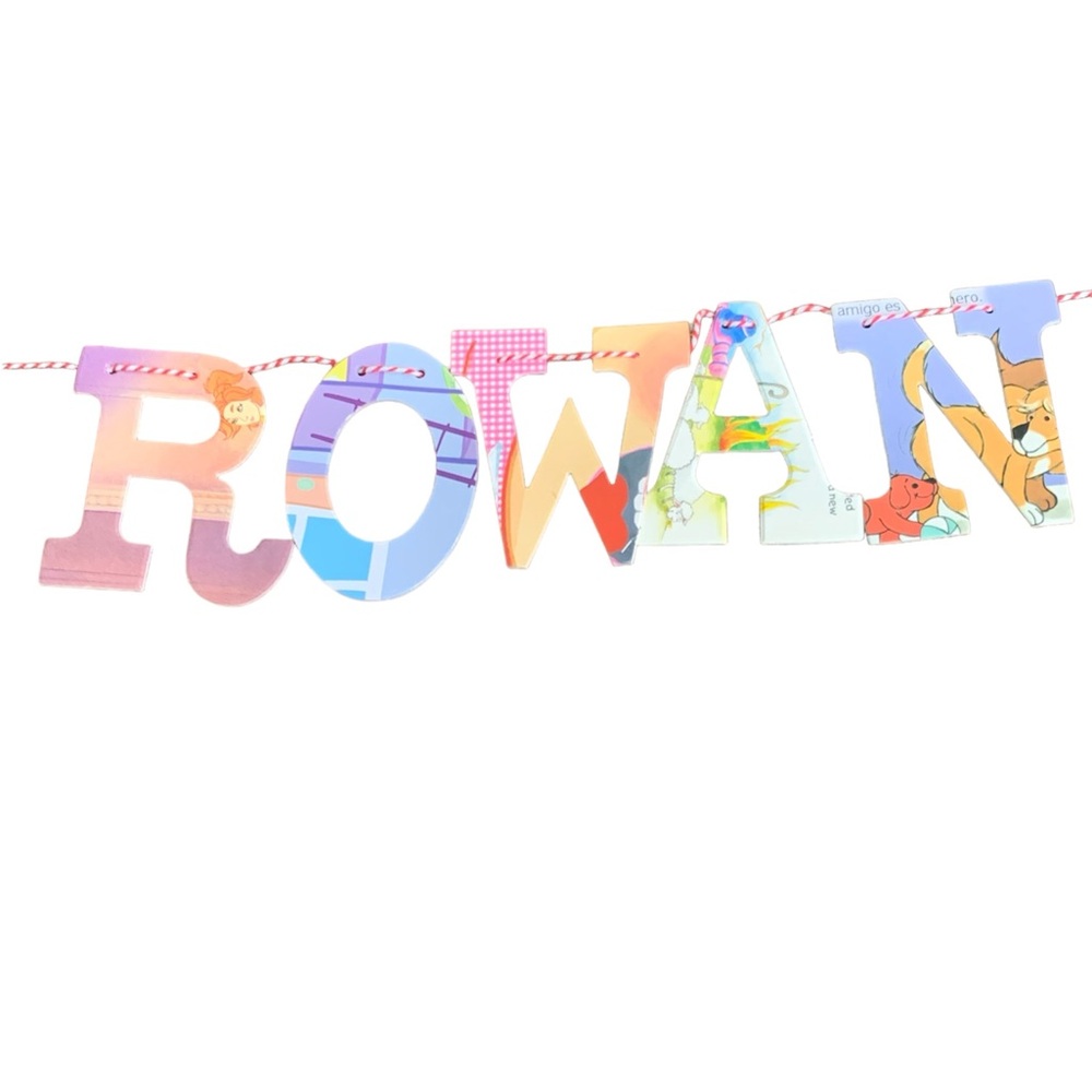Personalized Storybook Name Banner “ROWAN”